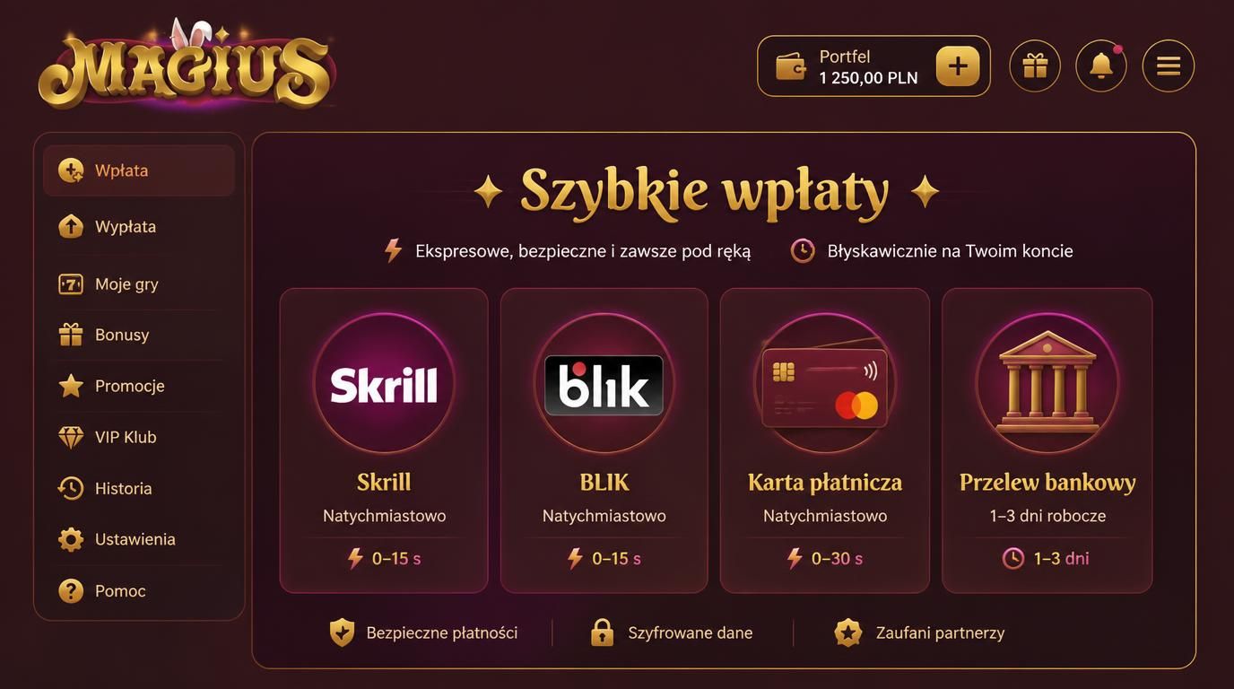 Portfele elektroniczne, BLIK i szybkie metody płatności w kasynie